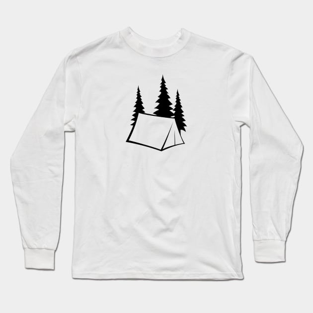 Campsite Long Sleeve T-Shirt by LudlumDesign